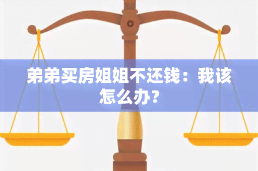 弟弟买房姐姐不还钱：我该怎么办？