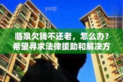 临泉欠钱不还老，怎么办？希望寻求法律援助和解决方案