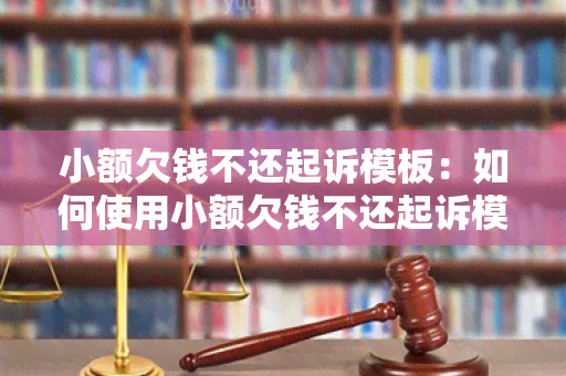 小额欠钱不还起诉模板：如何使用小额欠钱不还起诉模板进行法律诉讼？