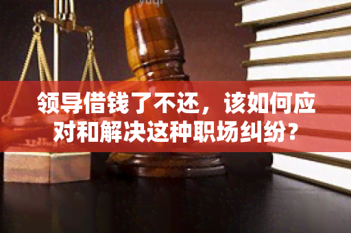 领导借钱了不还，该如何应对和解决这种职场纠纷？