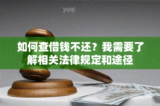 如何查借钱不还？我需要了解相关法律规定和途径