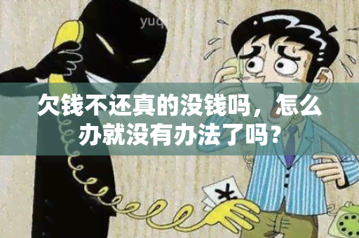 欠钱不还真的没钱吗，怎么办就没有办法了吗？