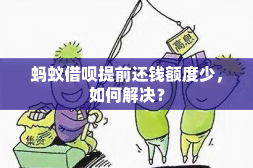 蚂蚁借呗提前还钱额度少，如何解决？