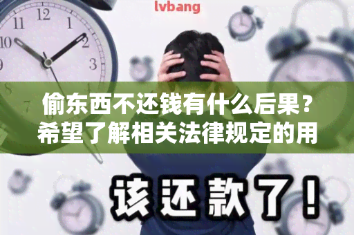 偷东西不还钱有什么后果？希望了解相关法律规定的用户需求