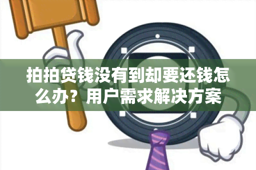 拍拍贷钱没有到却要还钱怎么办？用户需求解决方案