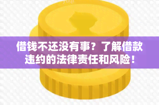 借钱不还没有事？了解借款违约的法律责任和风险！