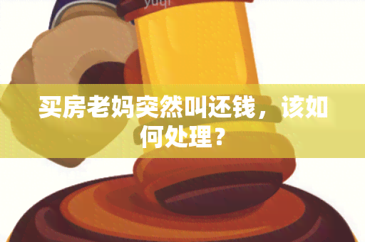 买房老妈突然叫还钱，该如何处理？