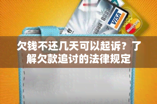 欠钱不还几天可以起诉？了解欠款追讨的法律规定