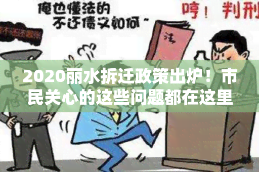 2020丽水拆迁政策出炉！市民关心的这些问题都在这里！