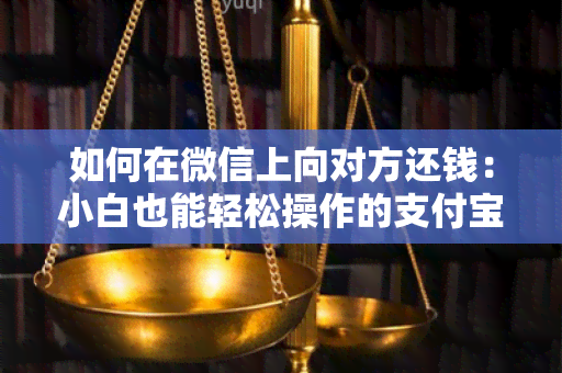 如何在微信上向对方还钱：小白也能轻松操作的支付宝还款教程