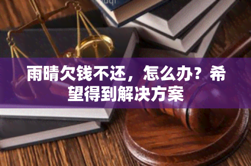 雨晴欠钱不还，怎么办？希望得到解决方案