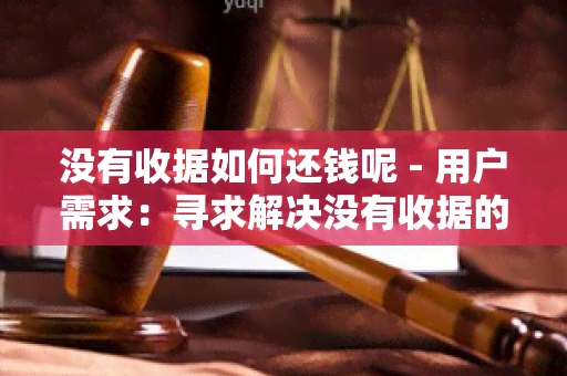 没有收据如何还钱呢 - 用户需求：寻求解决没有收据的情况下如何进行退款或还款的方法