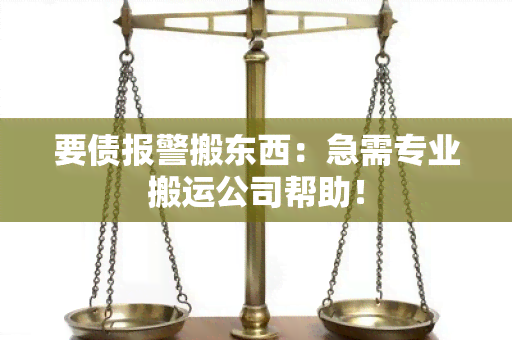 要债报警搬东西：急需专业搬运公司帮助！