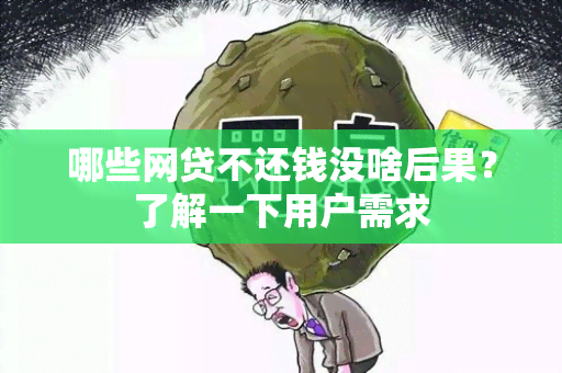 哪些网贷不还钱没啥后果？了解一下用户需求