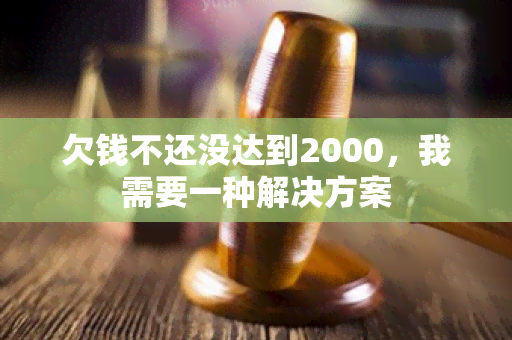 欠钱不还没达到2000，我需要一种解决方案