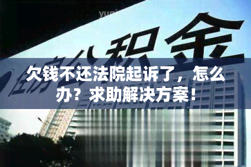 欠钱不还法院起诉了，怎么办？求助解决方案！