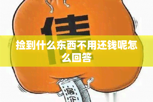 捡到什么东西不用还钱呢怎么回答