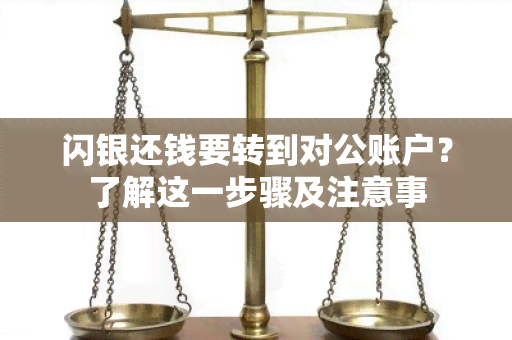 闪银还钱要转到对公账户？了解这一步骤及注意事