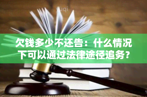 欠钱多少不还告：什么情况下可以通过法律途径追务？