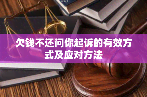 欠钱不还问你起诉的有效方式及应对方法