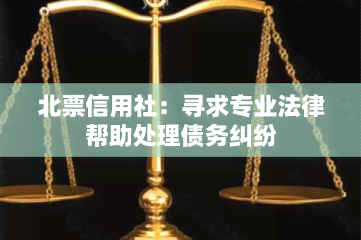 北票信用社：寻求专业法律帮助处理债务纠纷