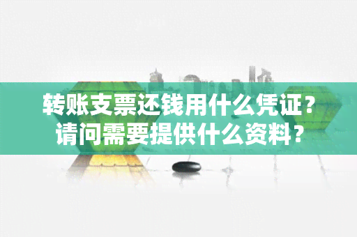 转账支票还钱用什么凭证？请问需要提供什么资料？