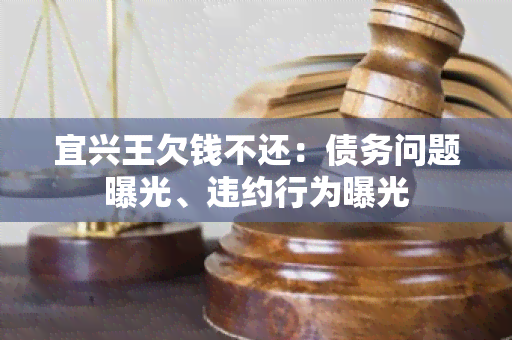 宜兴王欠钱不还：债务问题曝光、违约行为曝光