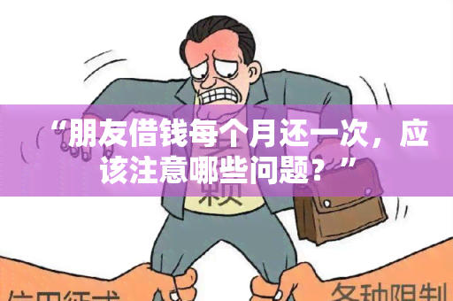 “朋友借钱每个月还一次，应该注意哪些问题？”