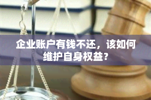 企业账户有钱不还，该如何维护自身权益？