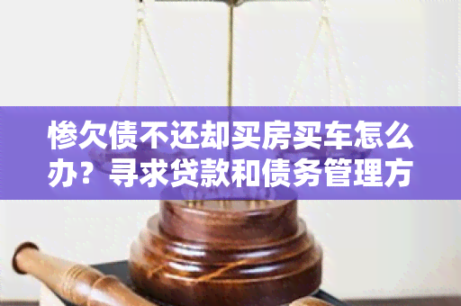 惨欠债不还却买房买车怎么办？寻求贷款和债务管理方案