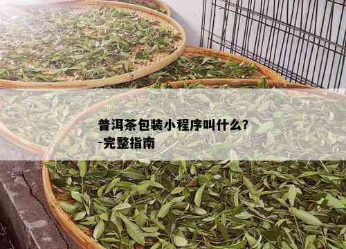 普洱茶包装小程序叫什么？-完整指南