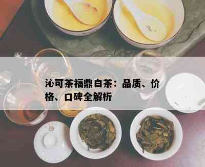 沁可茶福鼎白茶：品质、价格、口碑全解析