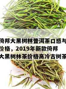 倚邦大黑树林普洱茶口感与价格，2019年新款倚邦大黑树林茶价格高冷古树茶