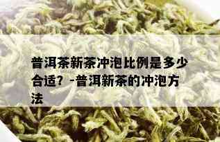 普洱茶新茶冲泡比例是多少合适？-普洱新茶的冲泡方法