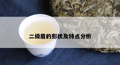 二级眉的形状及特点分析