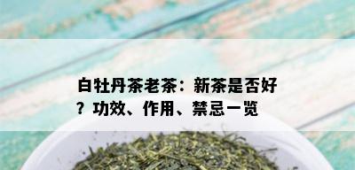 白牡丹茶老茶：新茶是否好？功效、作用、禁忌一览