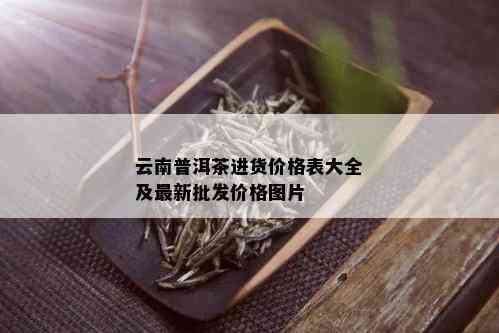 云南普洱茶进货价格表大全及最新批发价格图片