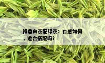 福鼎白茶配绿茶：口感如何，适合搭配吗？