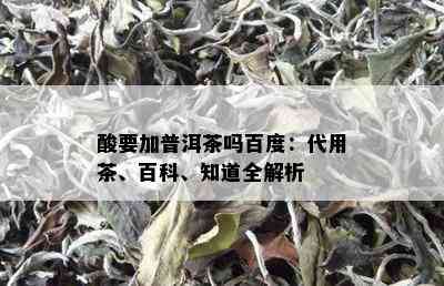 酸要加普洱茶吗百度：代用茶、百科、知道全解析