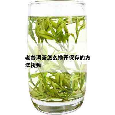 老普洱茶怎么撬开保存的方法视频