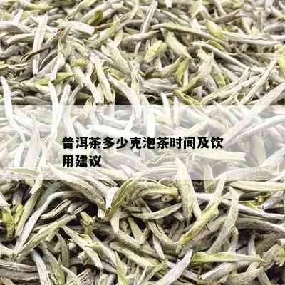 普洱茶多少克泡茶时间及饮用建议