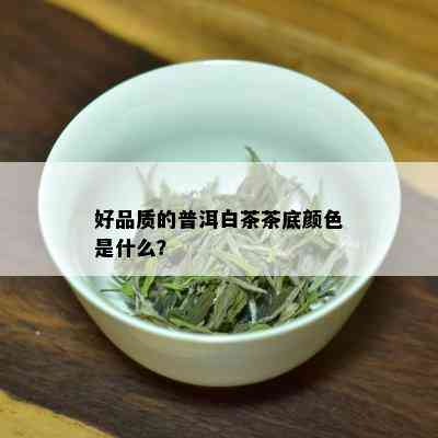 好品质的普洱白茶茶底颜色是什么？