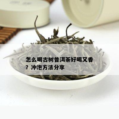 怎么喝古树普洱茶好喝又香？冲泡方法分享