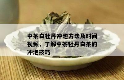 中茶白牡丹冲泡方法及时间视频，了解中茶牡丹白茶的冲泡技巧