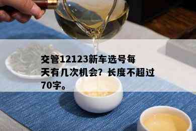 交管12123新车选号每天有几次机会？长度不超过70字。