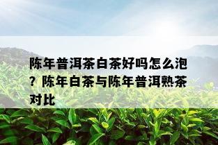 陈年普洱茶白茶好吗怎么泡？陈年白茶与陈年普洱熟茶对比