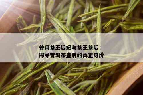 普洱茶王后妃与茶王茶后：探寻普洱茶皇后的真正身份