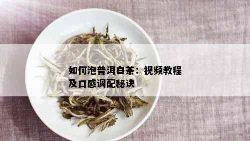 如何泡普洱白茶：视频教程及口感调配秘诀