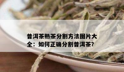 普洱茶熟茶分割方法图片大全：如何正确分割普洱茶？