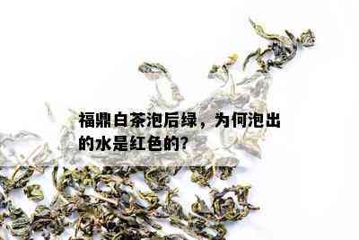 福鼎白茶泡后绿，为何泡出的水是红色的？